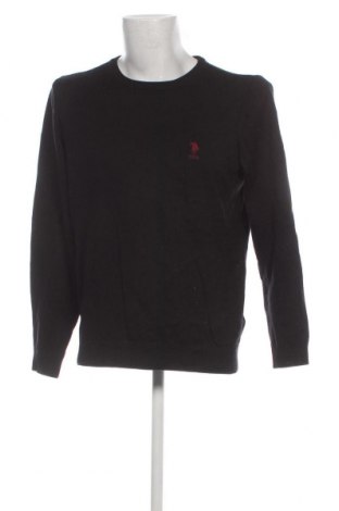 Мъжки пуловер U.S. Polo Assn., Размер M, Цвят Черен, Цена 52,70 лв.