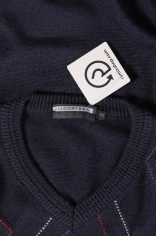 Ανδρικό πουλόβερ Via Cortesa, Μέγεθος L, Χρώμα Μπλέ, Τιμή 3,59 €