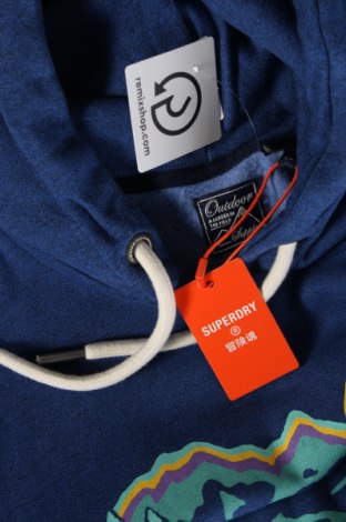 Ανδρικό φούτερ Superdry, Μέγεθος XL, Χρώμα Μπλέ, Τιμή 54,64 €