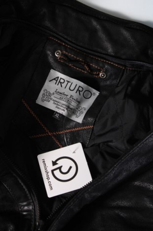 Ανδρικό δερμάτινο μπουφάν Arturo Calle, Μέγεθος XL, Χρώμα Μαύρο, Τιμή 40,58 €
