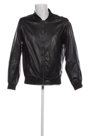 Pánska kožená bunda  Pull&Bear, Veľkosť M, Farba Čierna, Cena  40,72 €