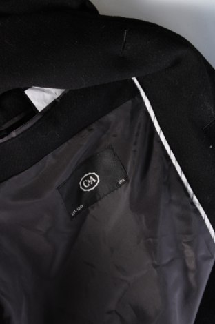 Мъжко палто C&A, Размер 3XL, Цвят Черен, Цена 26,75 лв.
