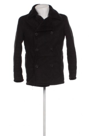 Мъжко палто Zara Man, Размер S, Цвят Черен, Цена 31,96 лв.
