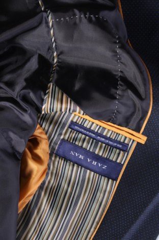 Мъжко сако Zara Man, Размер S, Цвят Син, Цена 54,74 лв.
