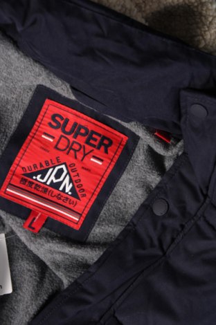Ανδρικό μπουφάν Superdry, Μέγεθος L, Χρώμα Μπλέ, Τιμή 46,02 €