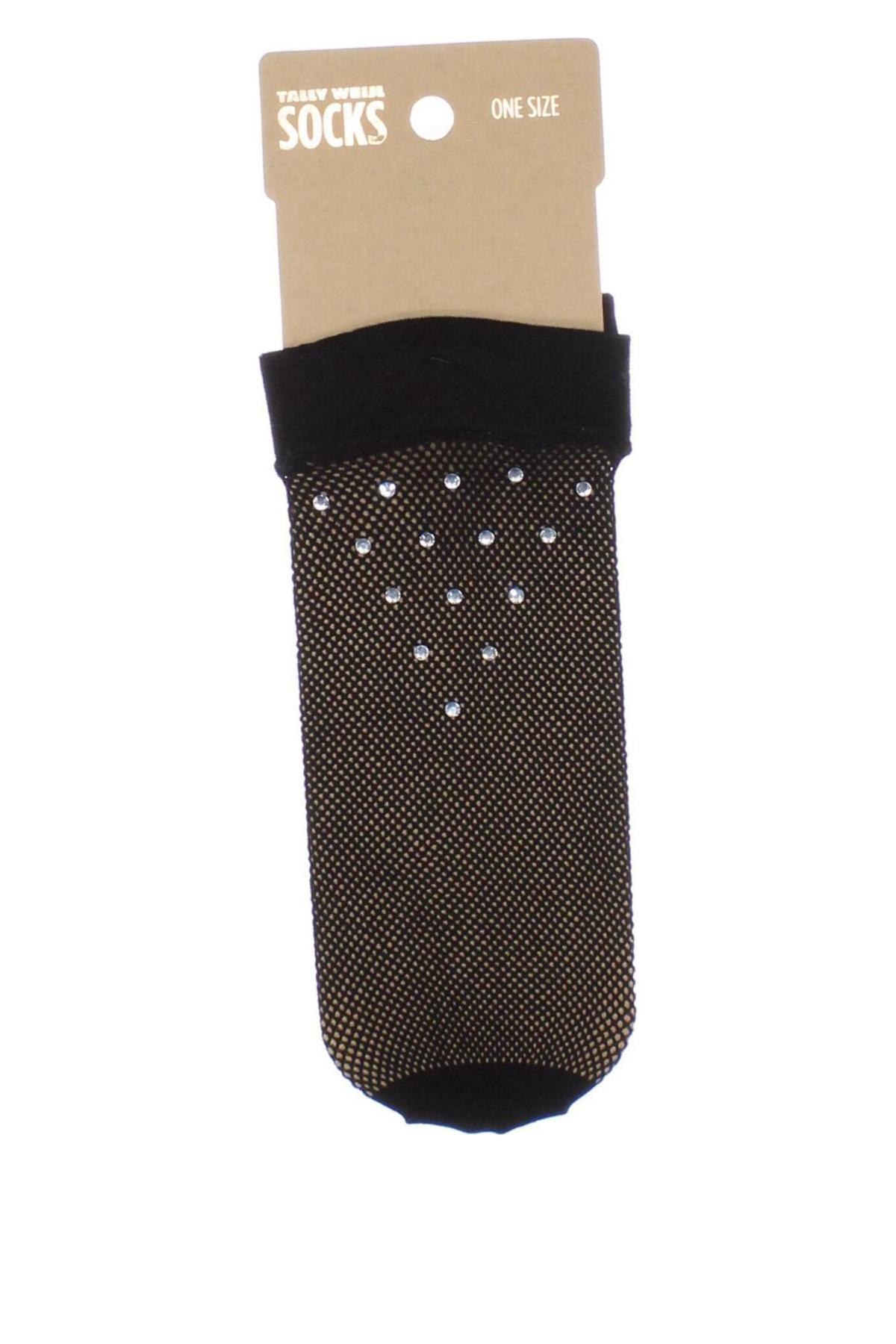 Чорапи Tally Weijl, Размер M, Цвят Черен, Цена 18,00 лв.