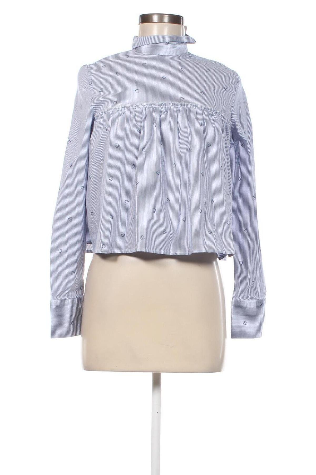 Γυναικεία μπλούζα Bershka, Μέγεθος S, Χρώμα Μπλέ, Τιμή 10,00 €