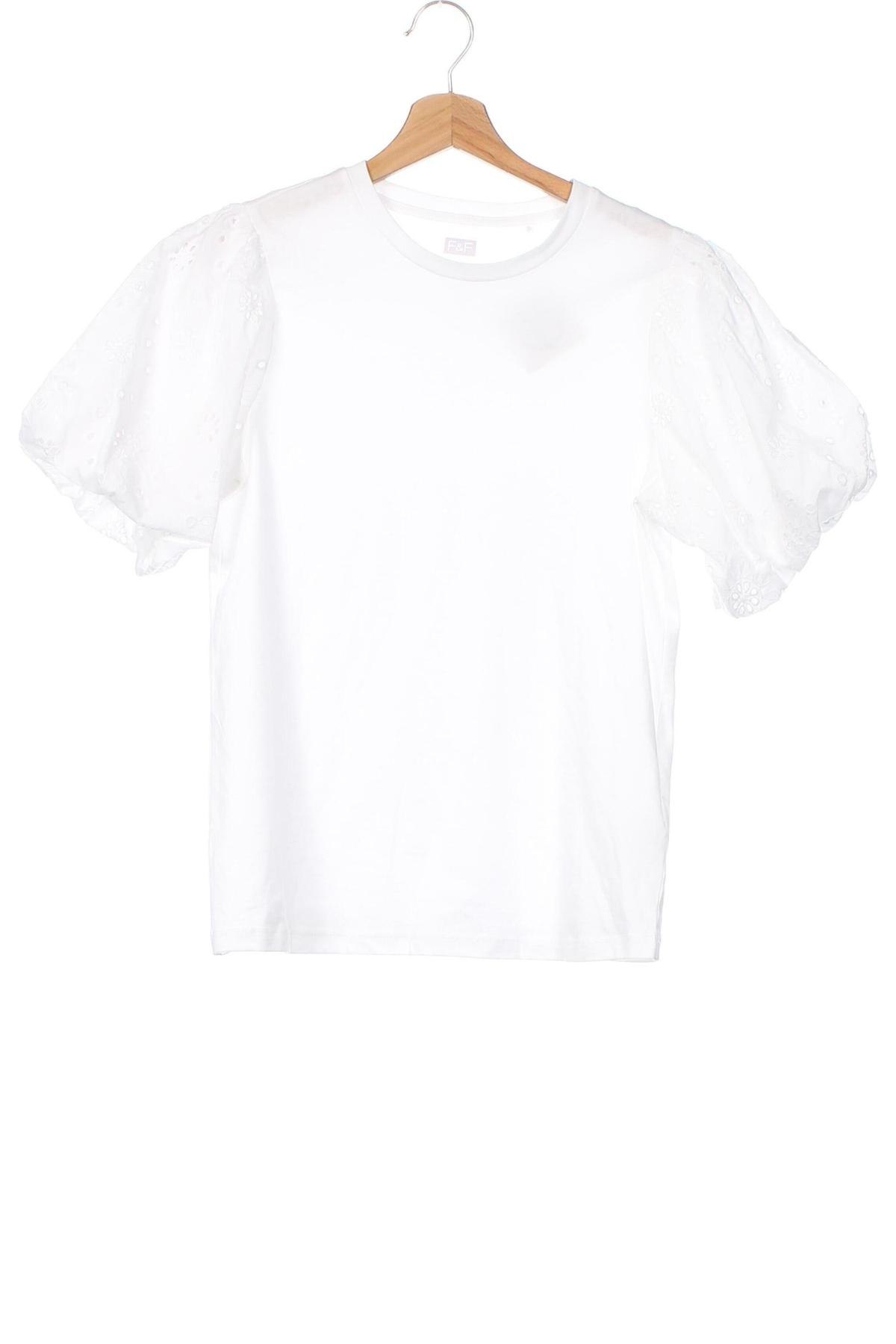 Γυναικεία μπλούζα F&F, Μέγεθος XS, Χρώμα Λευκό, Τιμή 9,62 €