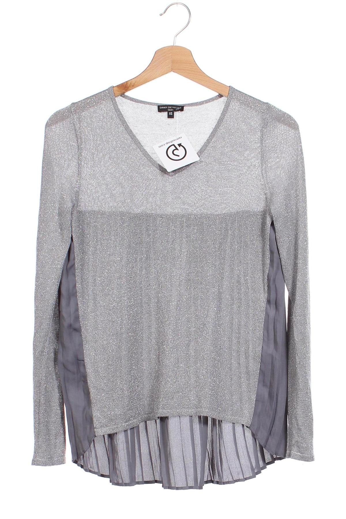 Γυναικεία μπλούζα Grain De Malice, Μέγεθος XS, Χρώμα Γκρί, Τιμή 15,85 €
