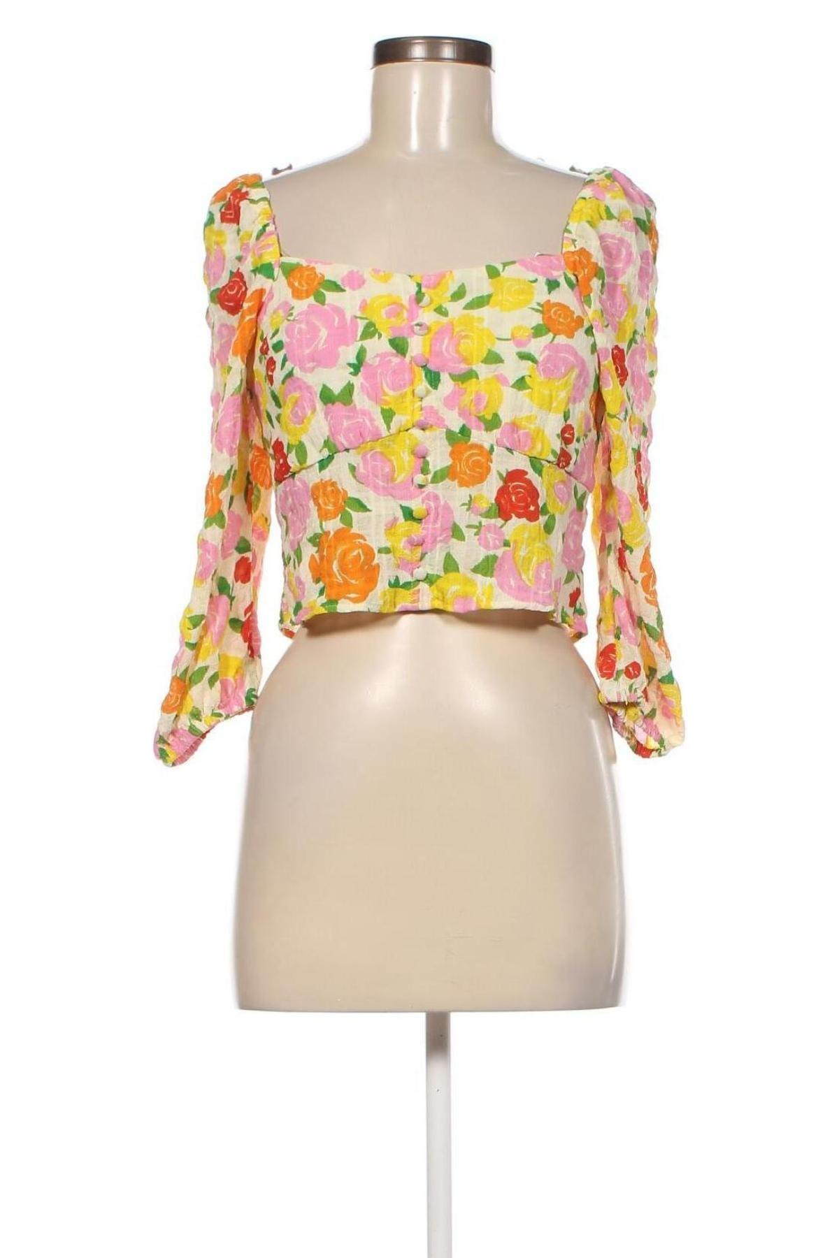 Дамска блуза Mango, Размер M, Цвят Многоцветен, Цена 17,88 лв.