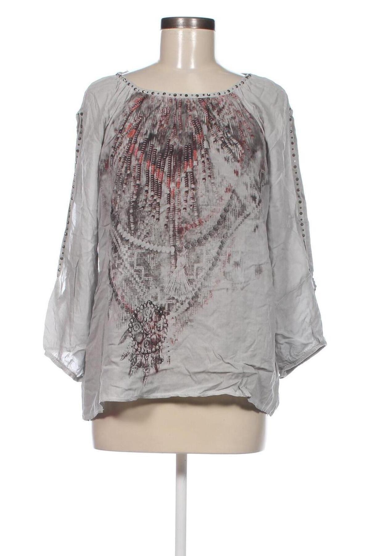 Γυναικεία μπλούζα Monari, Μέγεθος XL, Χρώμα Γκρί, Τιμή 23,75 €