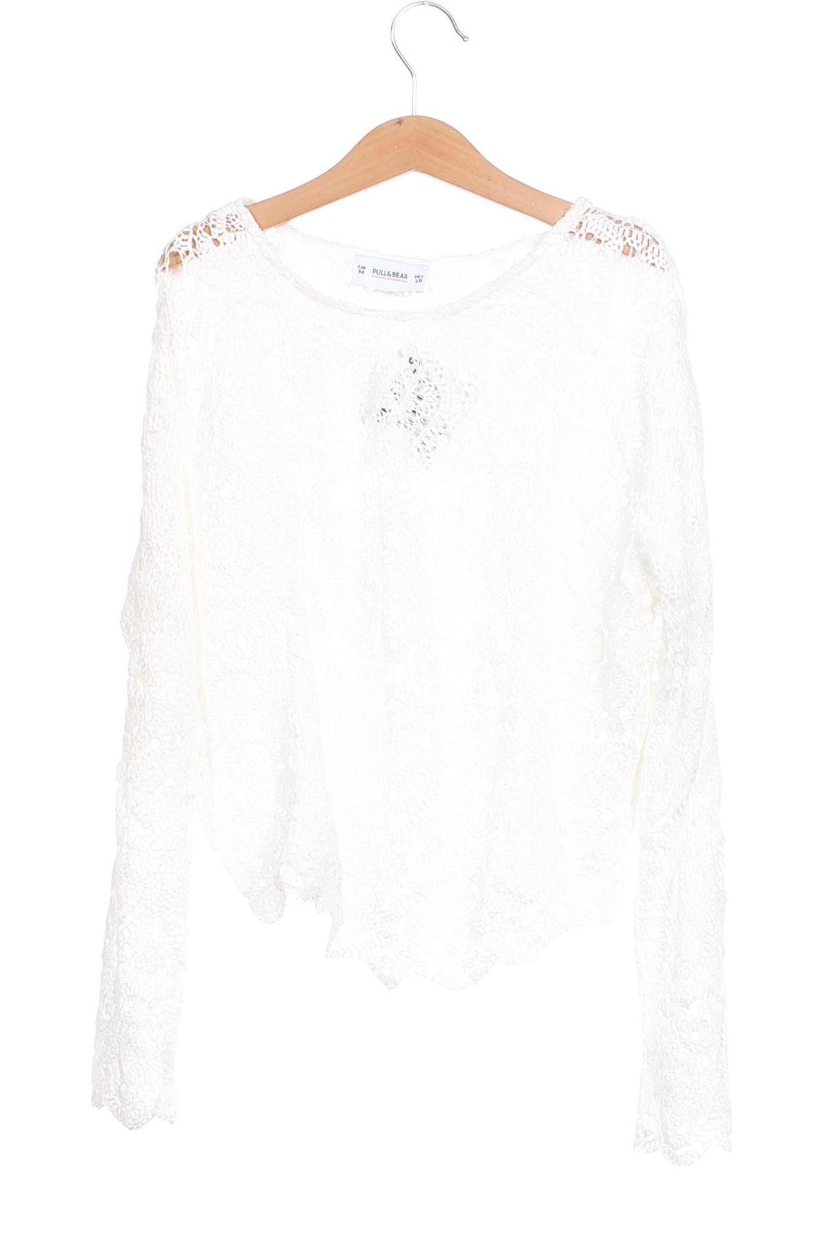 Γυναικεία μπλούζα Pull&Bear, Μέγεθος M, Χρώμα Λευκό, Τιμή 4,57 €