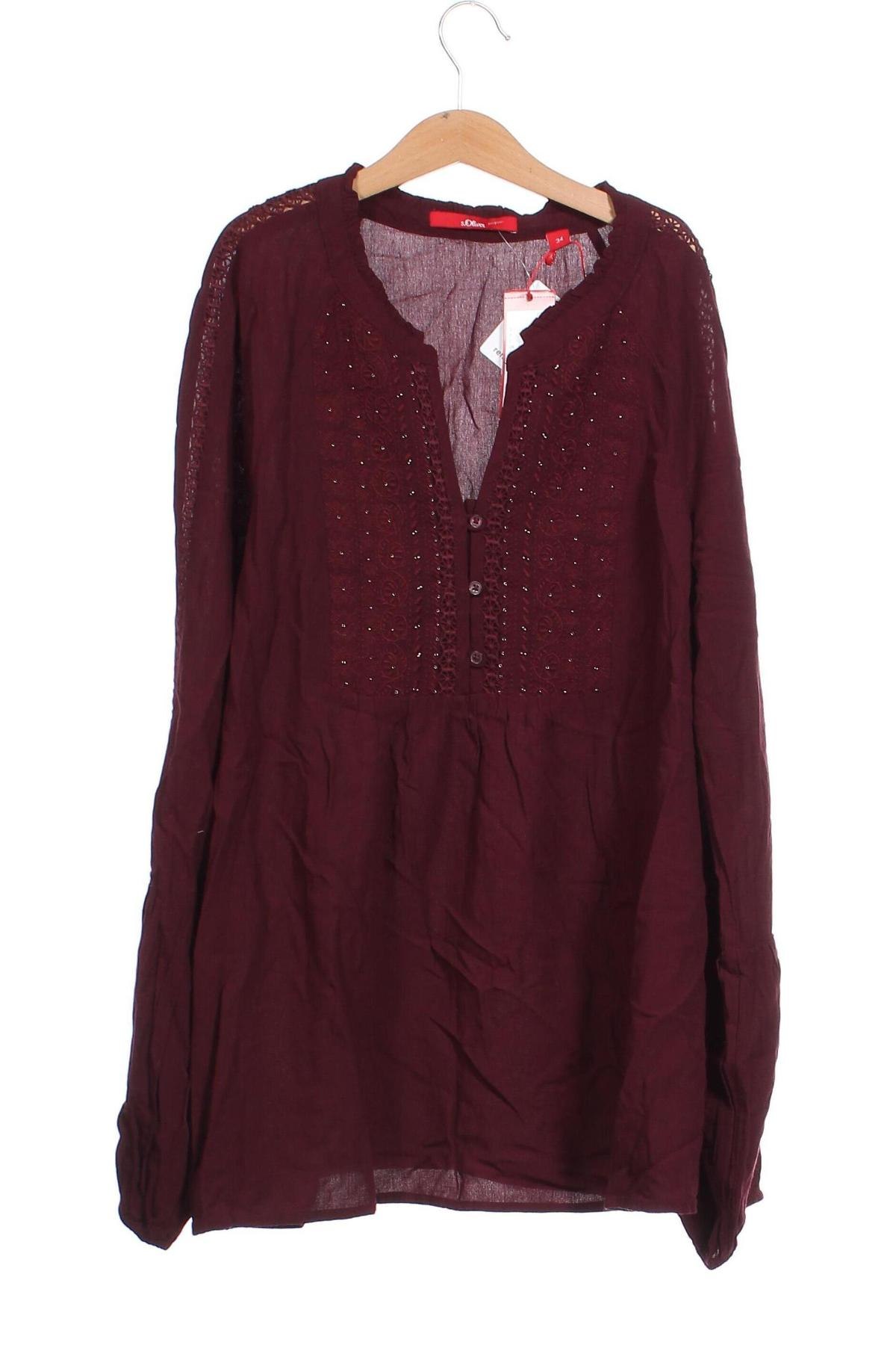 Дамска блуза S.Oliver, Размер XS, Цвят Червен, Цена 38,13 лв.
