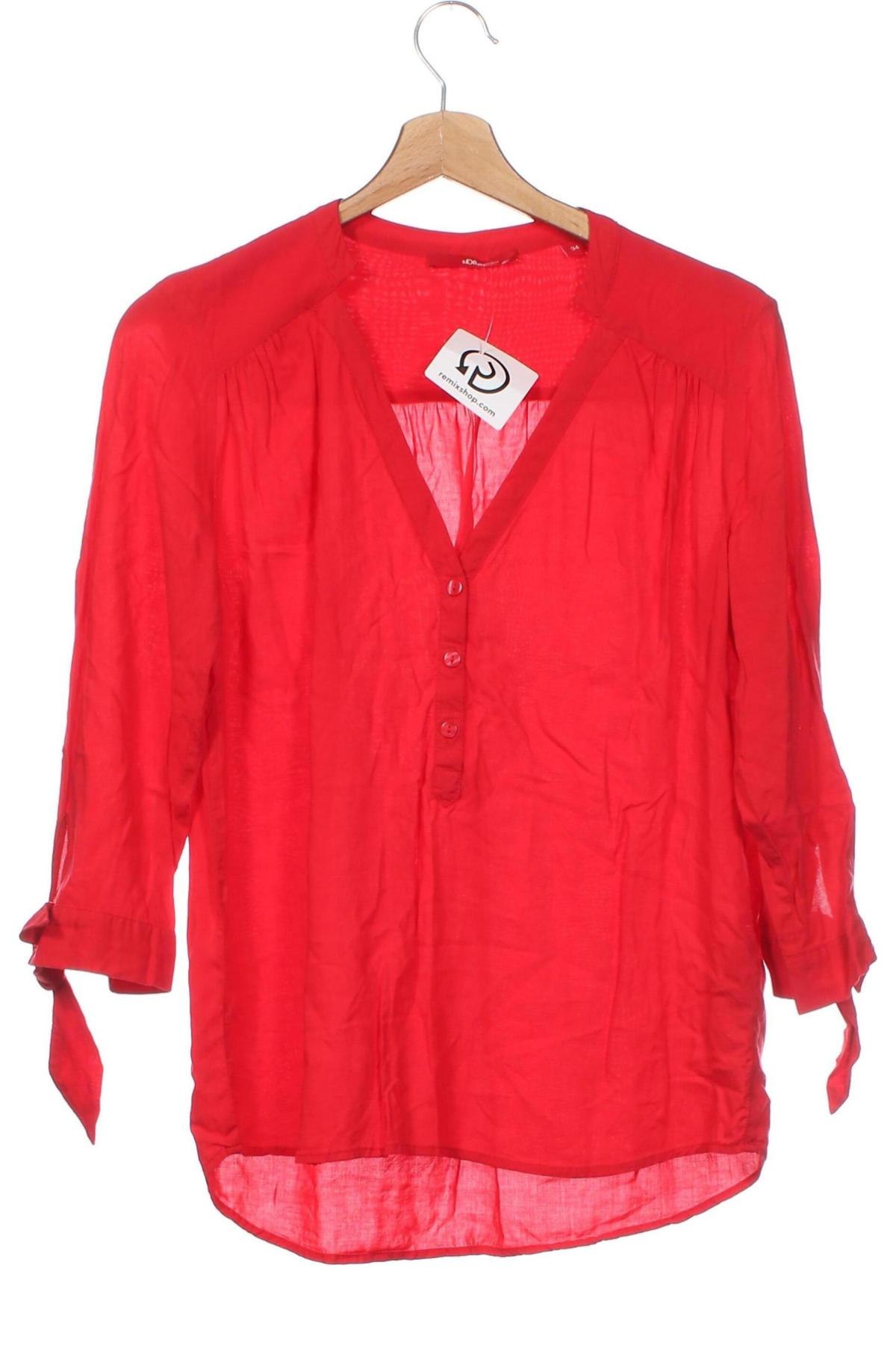 Γυναικεία μπλούζα S.Oliver, Μέγεθος XS, Χρώμα Κόκκινο, Τιμή 10,76 €