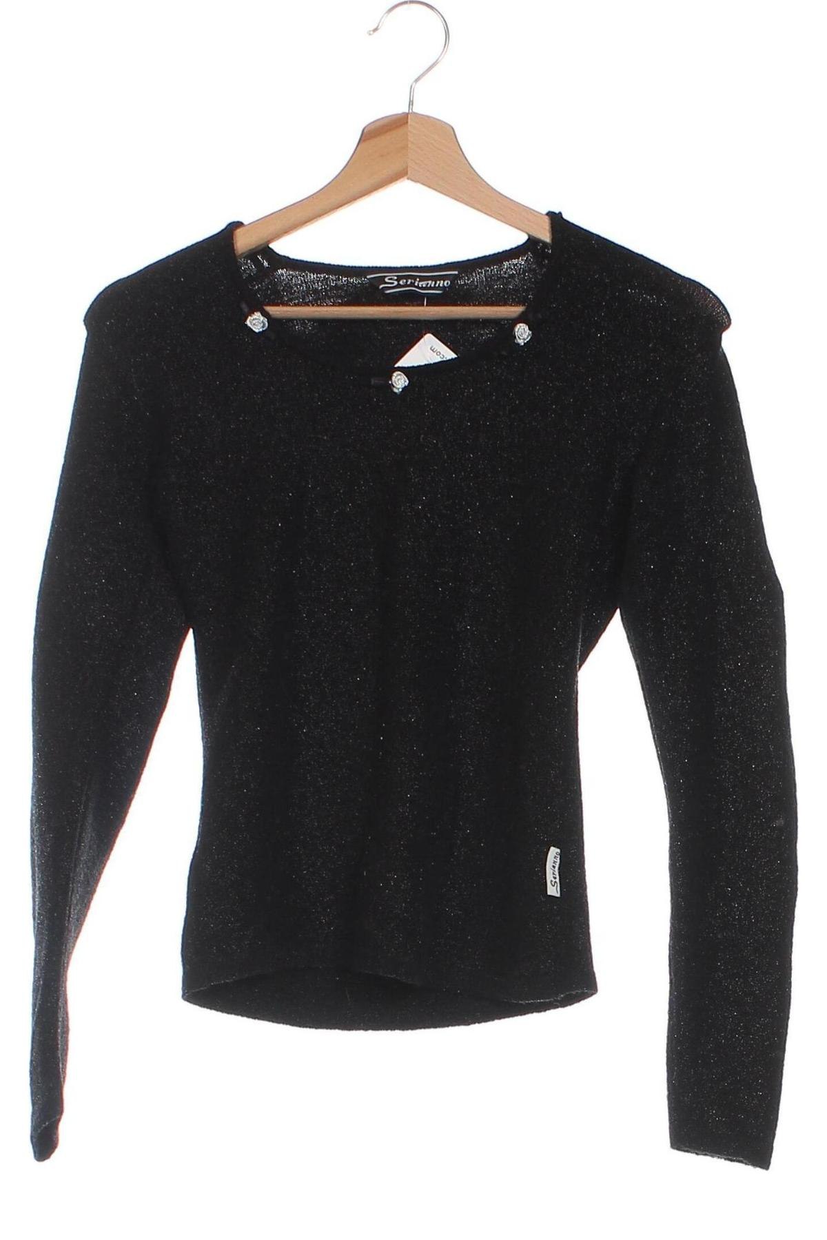 Γυναικεία μπλούζα Serianno, Μέγεθος XS, Χρώμα Μαύρο, Τιμή 8,87 €
