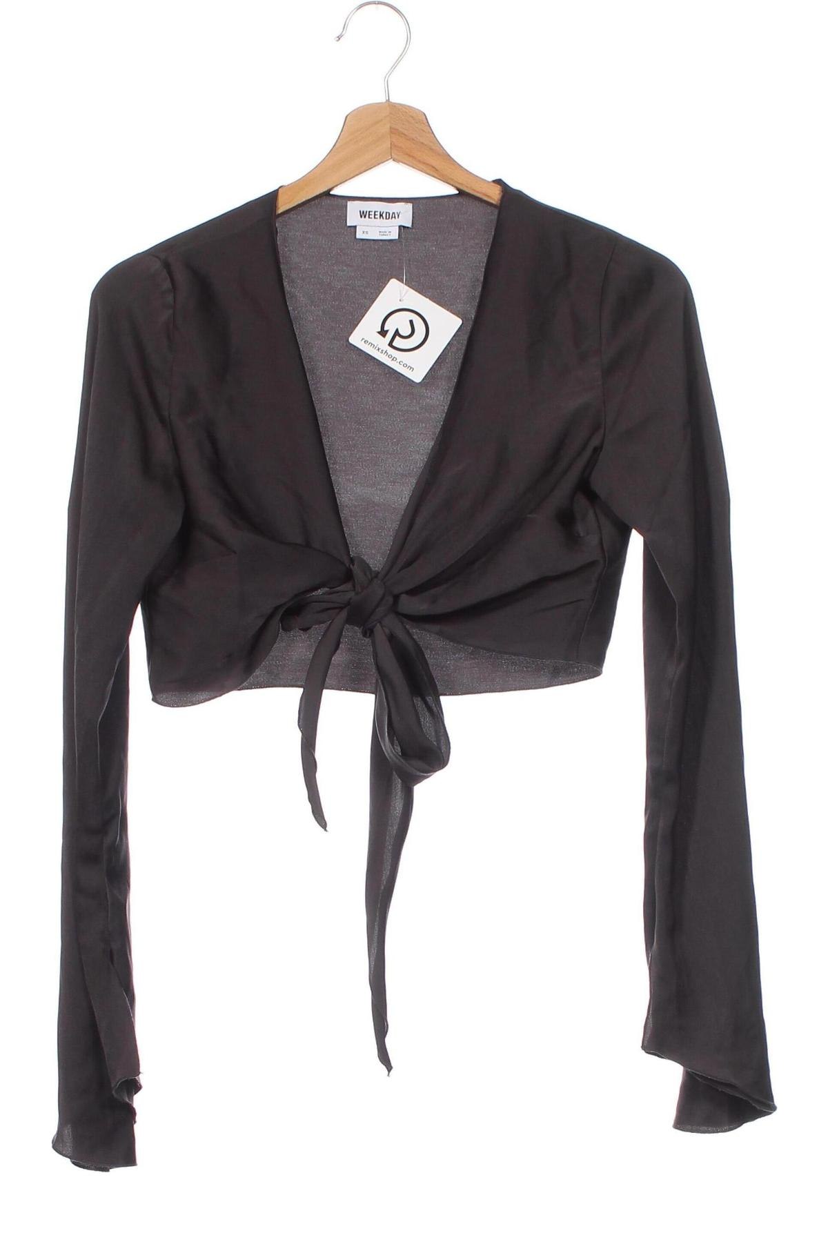Дамска блуза Weekday, Размер XS, Цвят Сив, Цена 9,20 лв.