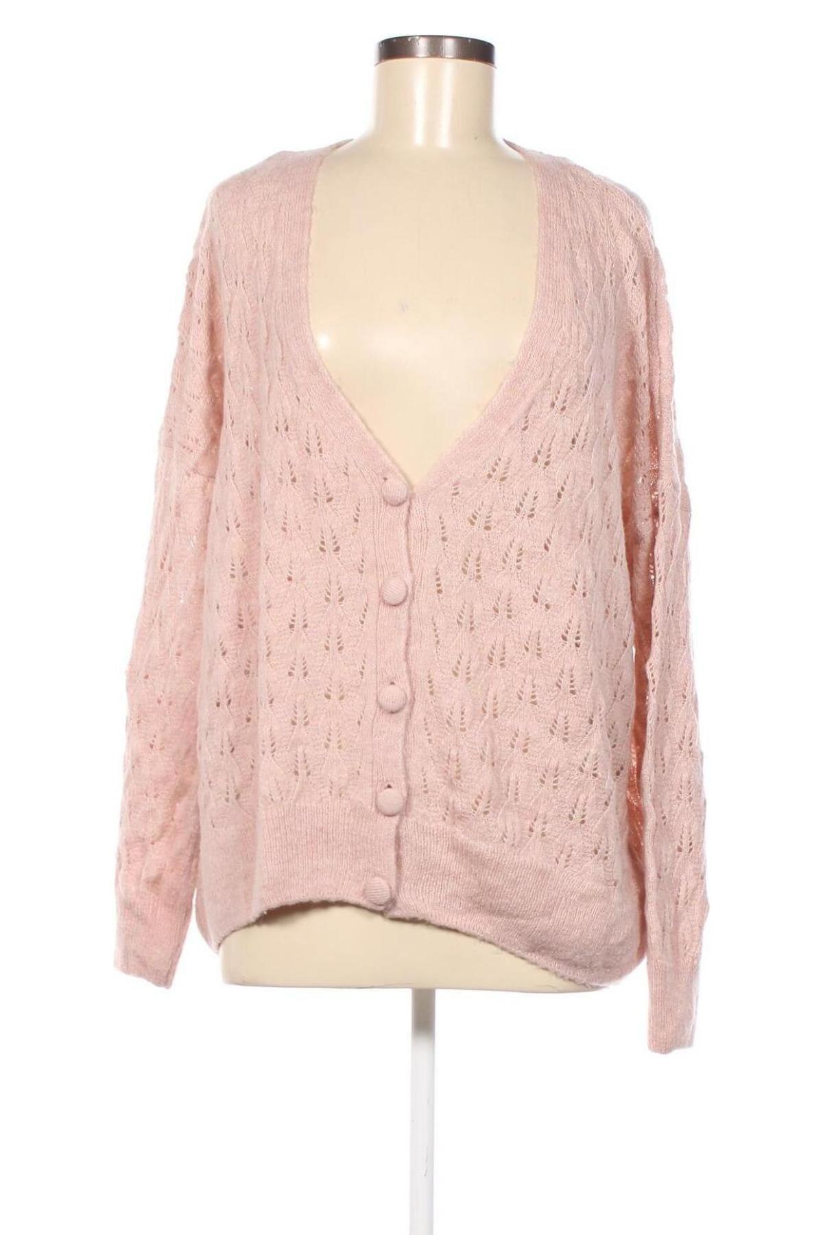 Damen Strickjacke C&A, Größe L, Farbe Rosa, Preis 5,49 €