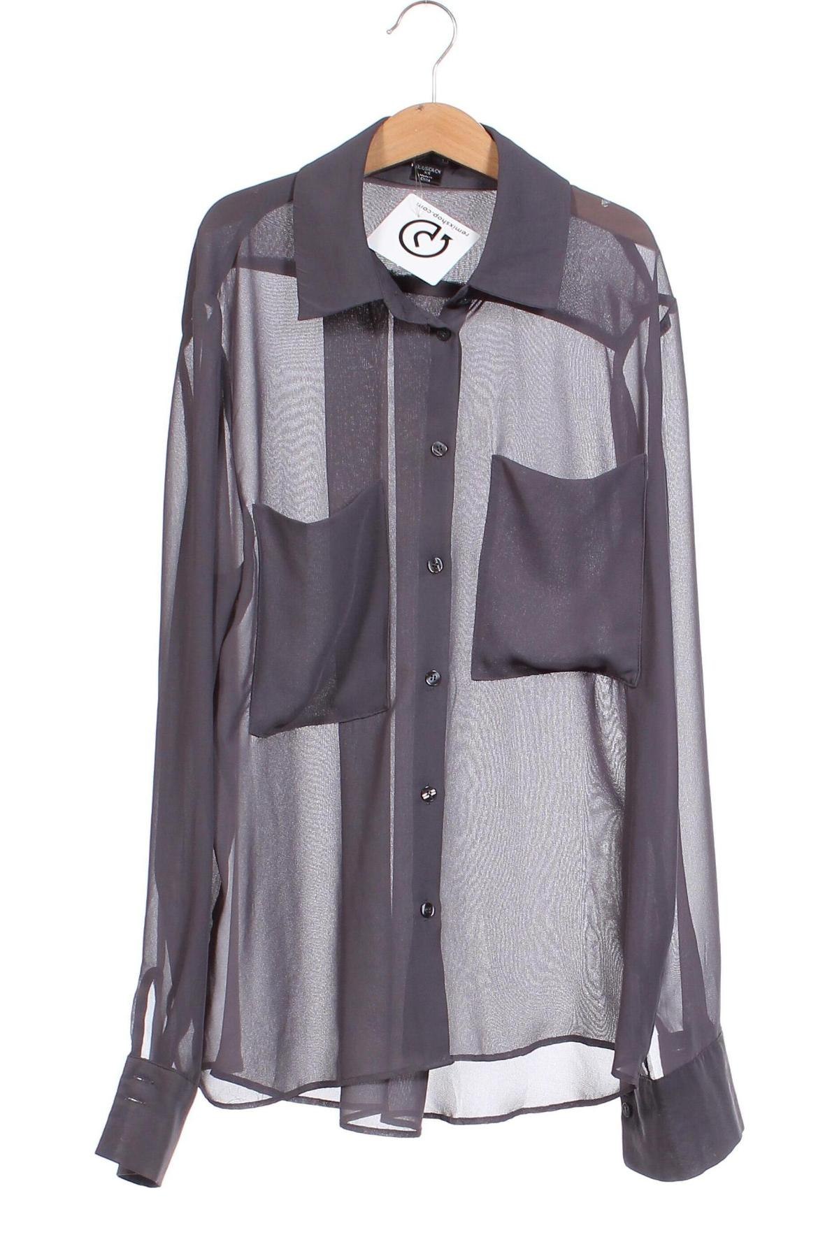 Γυναικείο πουκάμισο Amisu, Μέγεθος XS, Χρώμα Γκρί, Τιμή 5,46 €