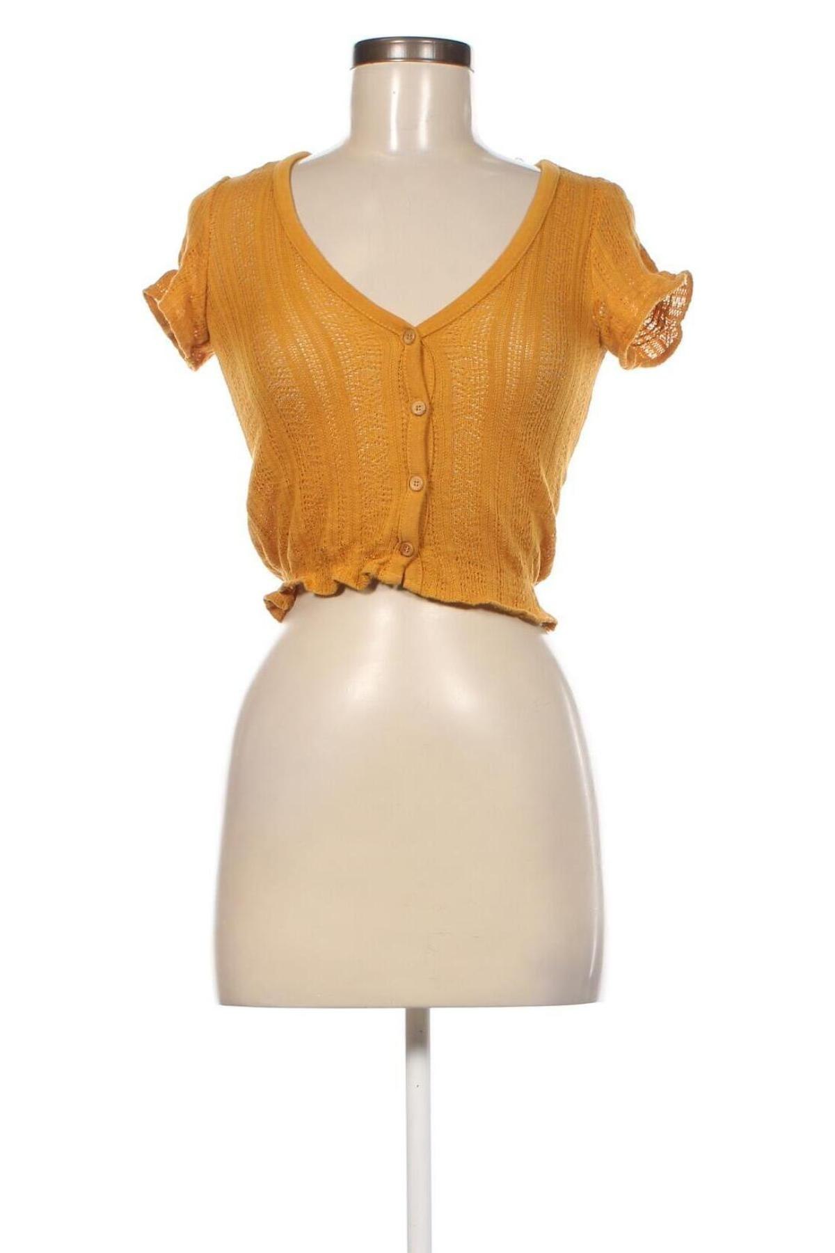 Γυναικείο πουκάμισο Bershka, Μέγεθος XS, Χρώμα  Μπέζ, Τιμή 5,46 €