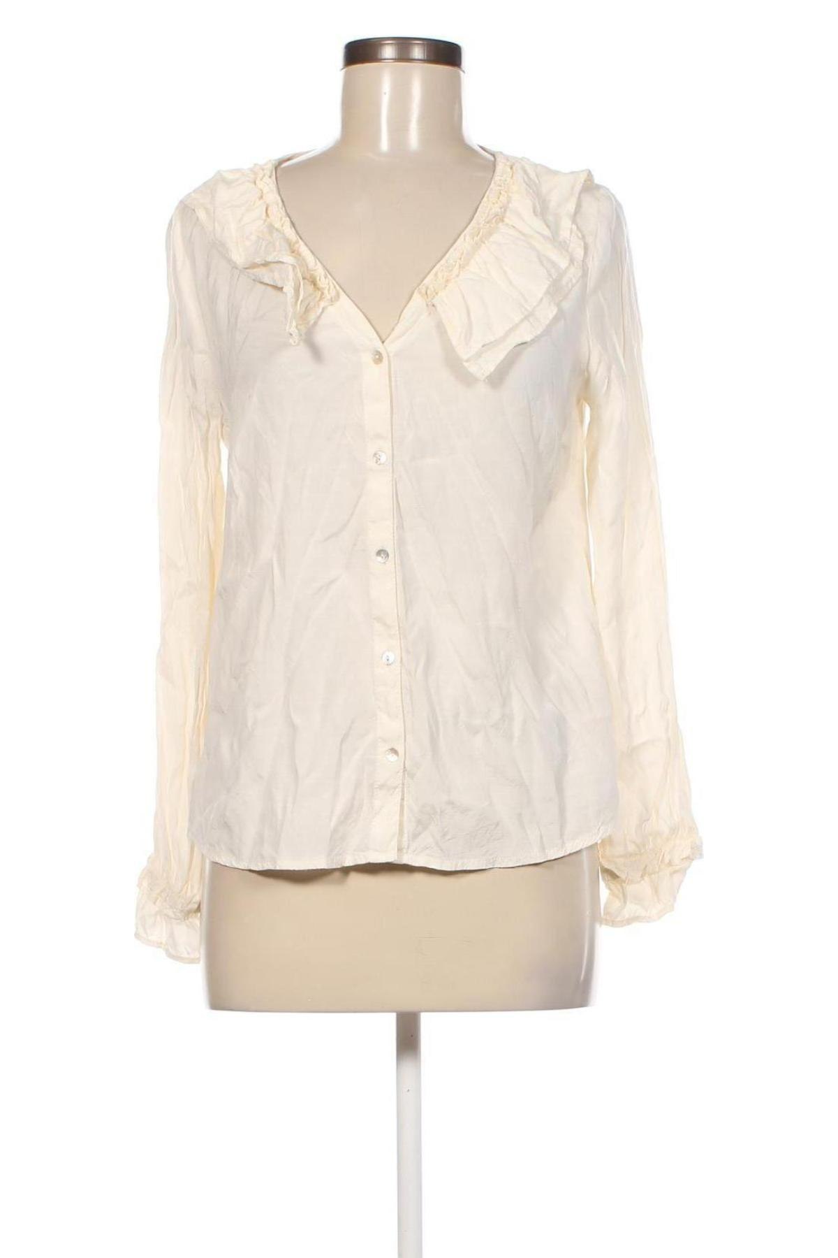 Γυναικείο πουκάμισο Cream, Μέγεθος S, Χρώμα Εκρού, Τιμή 16,65 €