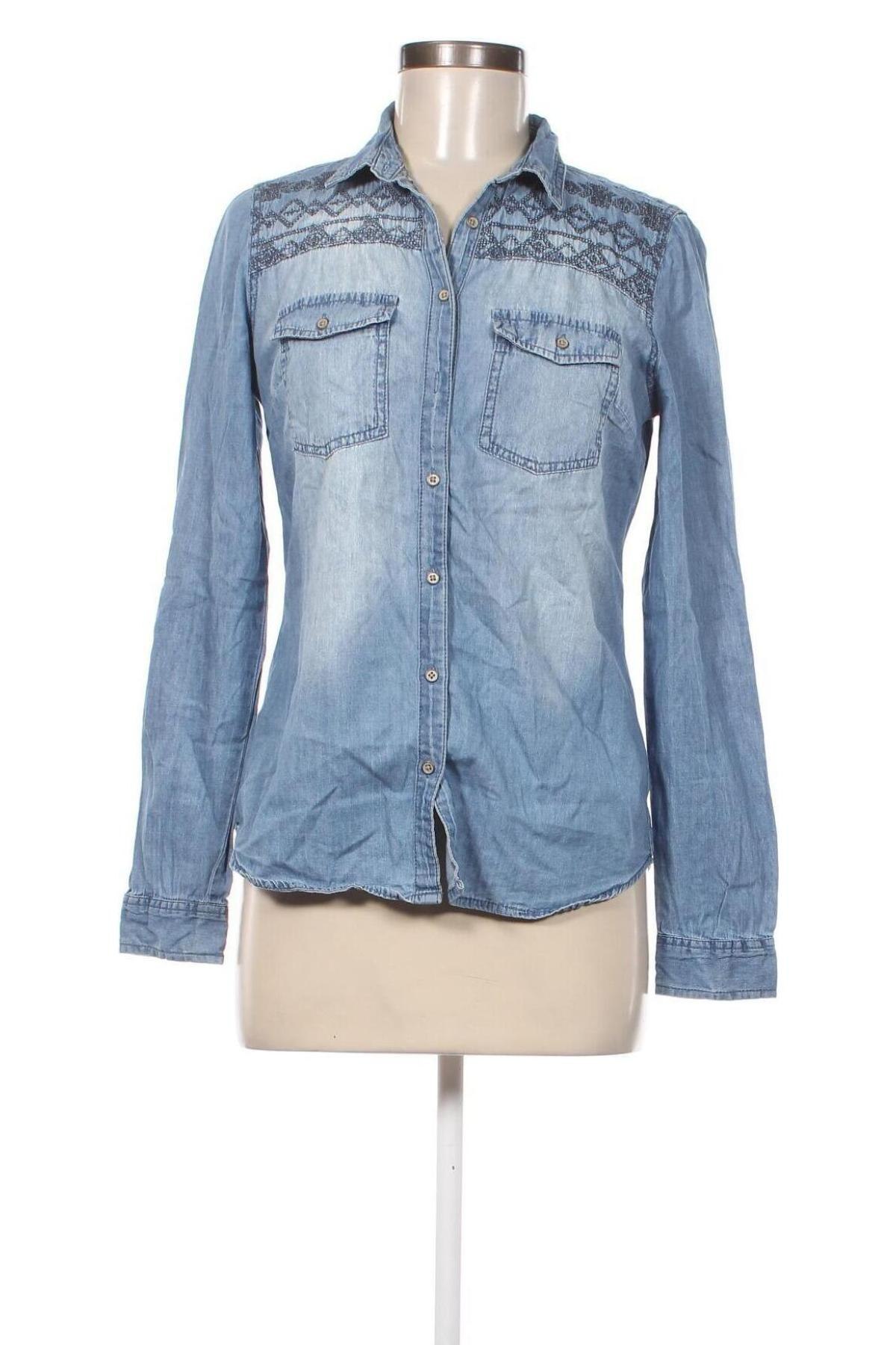 Γυναικείο πουκάμισο Cropp, Μέγεθος S, Χρώμα Μπλέ, Τιμή 8,34 €