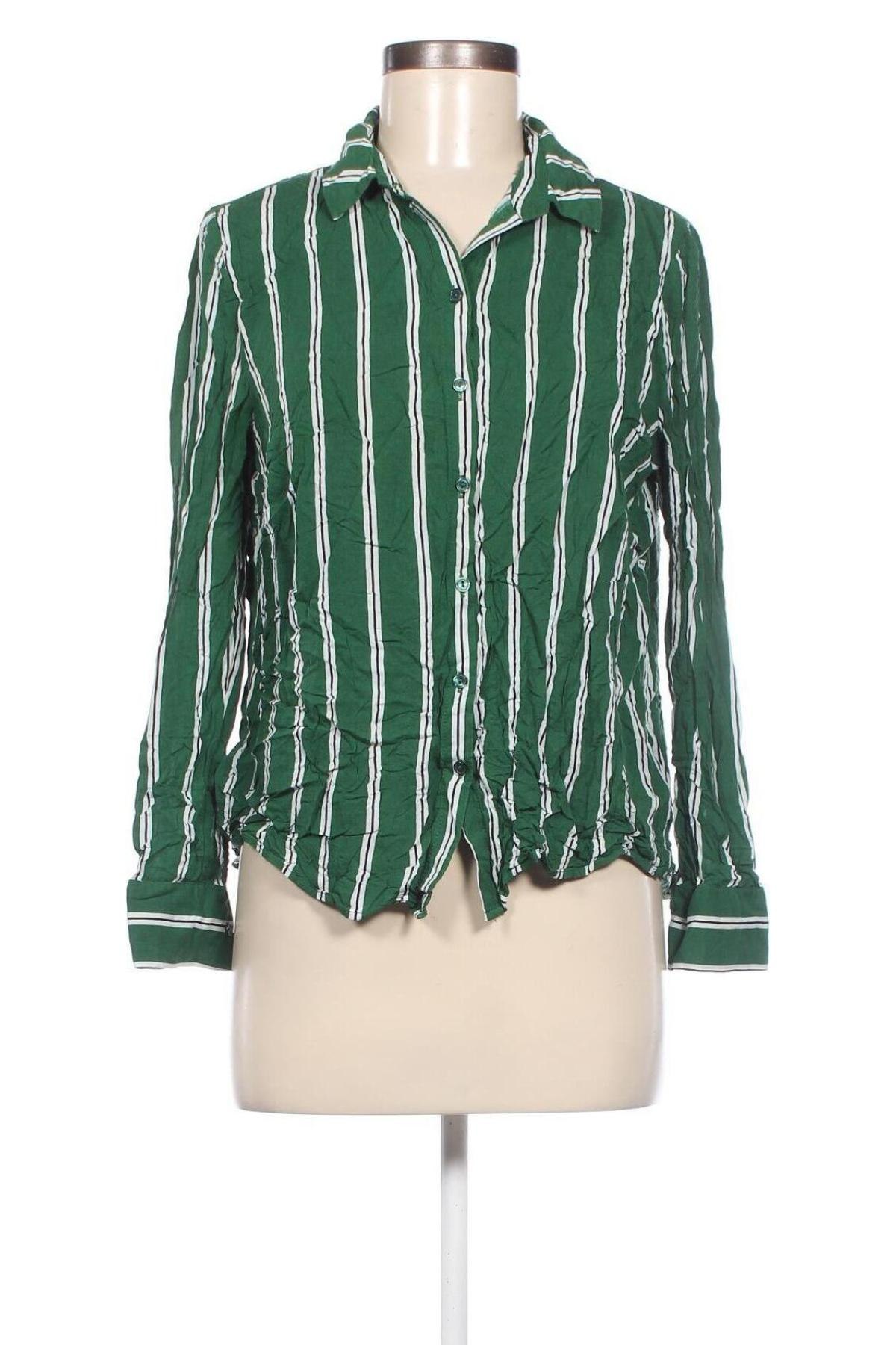 Γυναικείο πουκάμισο Gina Tricot, Μέγεθος M, Χρώμα Πράσινο, Τιμή 12,37 €
