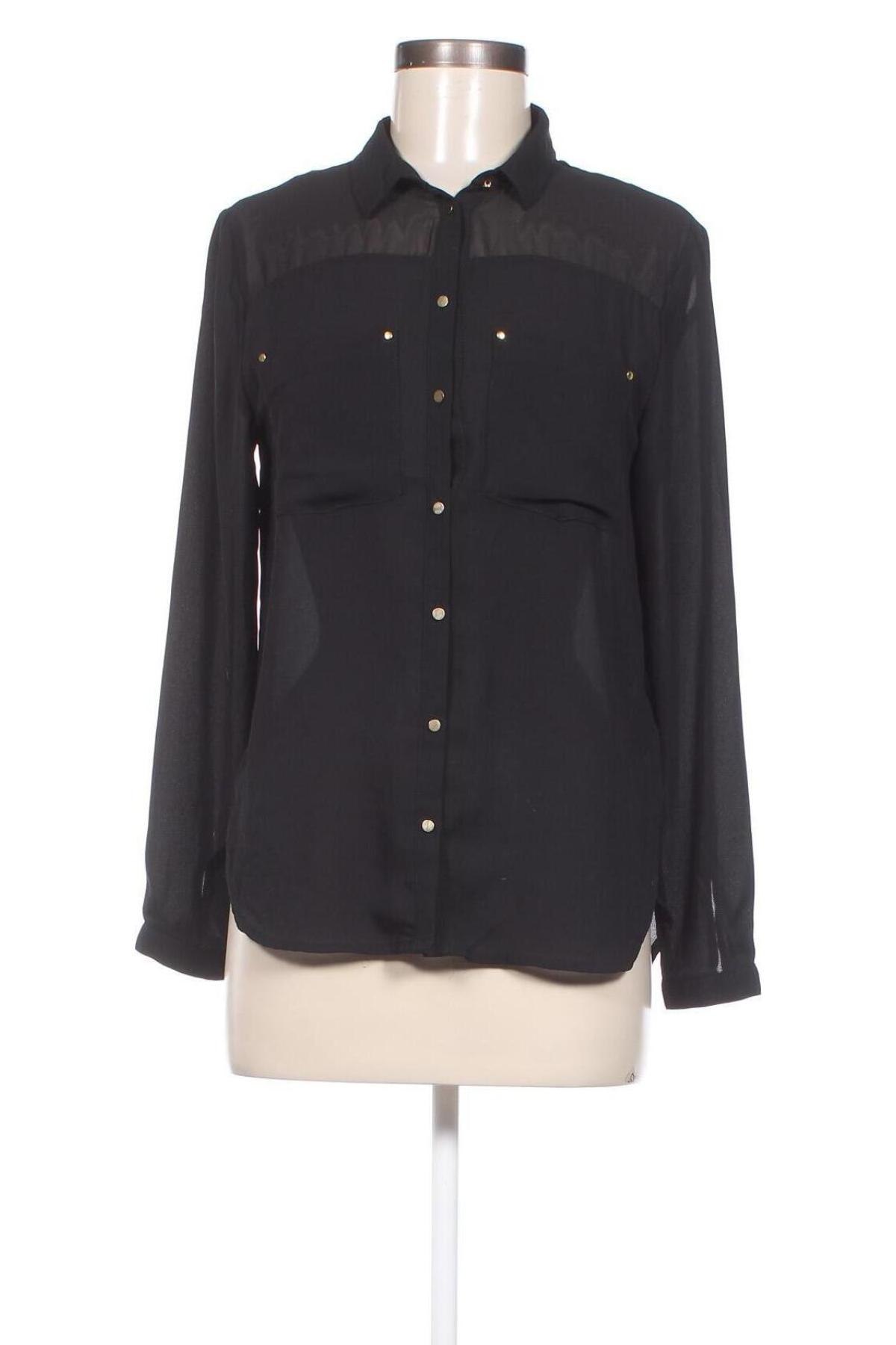 Γυναικείο πουκάμισο H&M, Μέγεθος S, Χρώμα Μαύρο, Τιμή 3,87 €