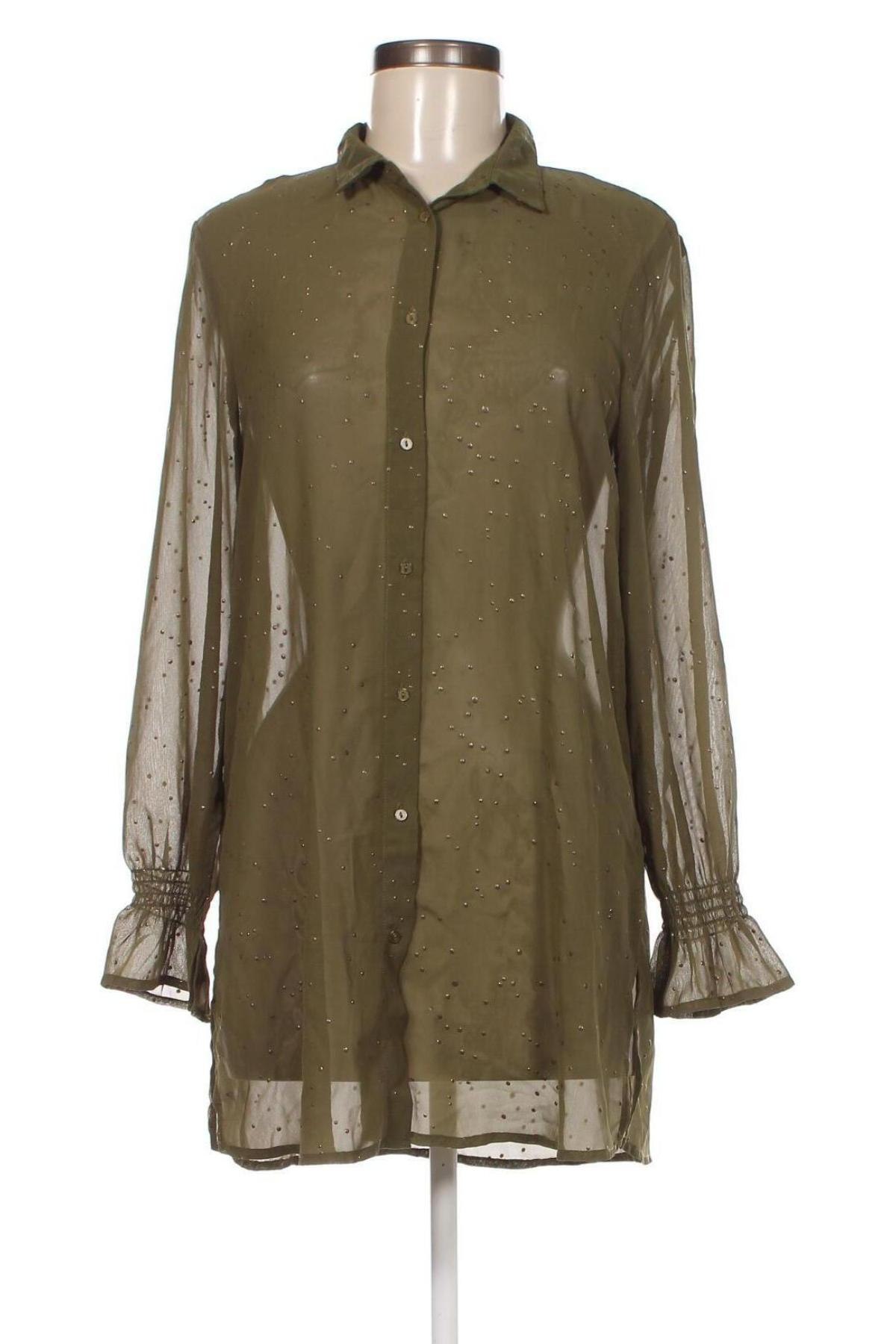 Γυναικείο πουκάμισο Numph, Μέγεθος S, Χρώμα Πράσινο, Τιμή 9,32 €