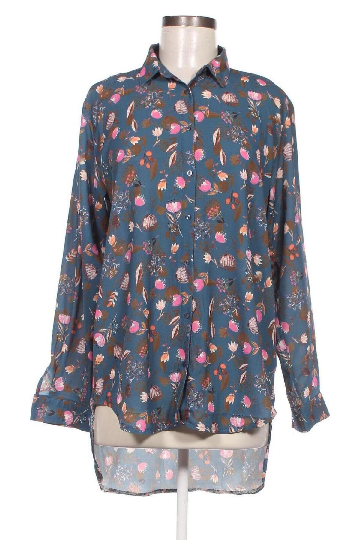 Γυναικείο πουκάμισο Orfeonegro, Μέγεθος M, Χρώμα Μπλέ, Τιμή 3,34 €