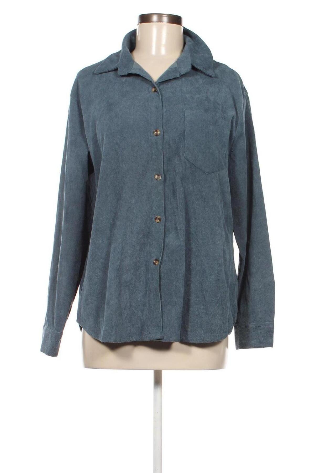 Γυναικείο πουκάμισο SHEIN, Μέγεθος M, Χρώμα Μπλέ, Τιμή 3,09 €