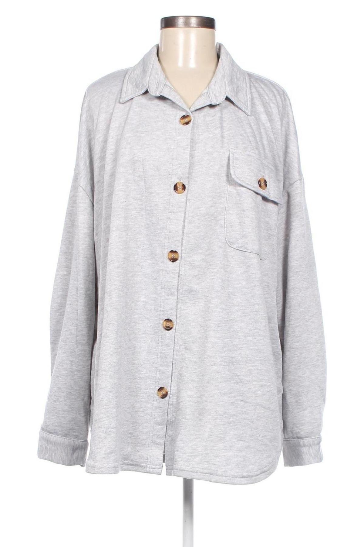 Γυναικείο πουκάμισο SHEIN, Μέγεθος M, Χρώμα Γκρί, Τιμή 3,87 €