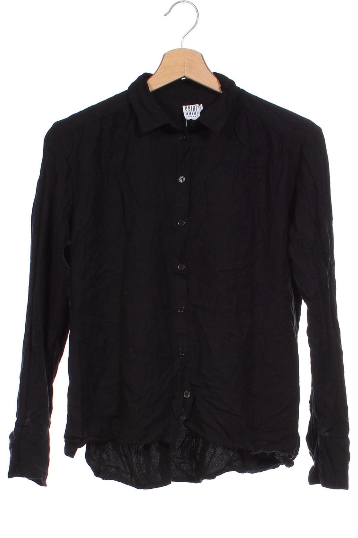 Γυναικείο πουκάμισο Saint Tropez, Μέγεθος XS, Χρώμα Μαύρο, Τιμή 8,35 €