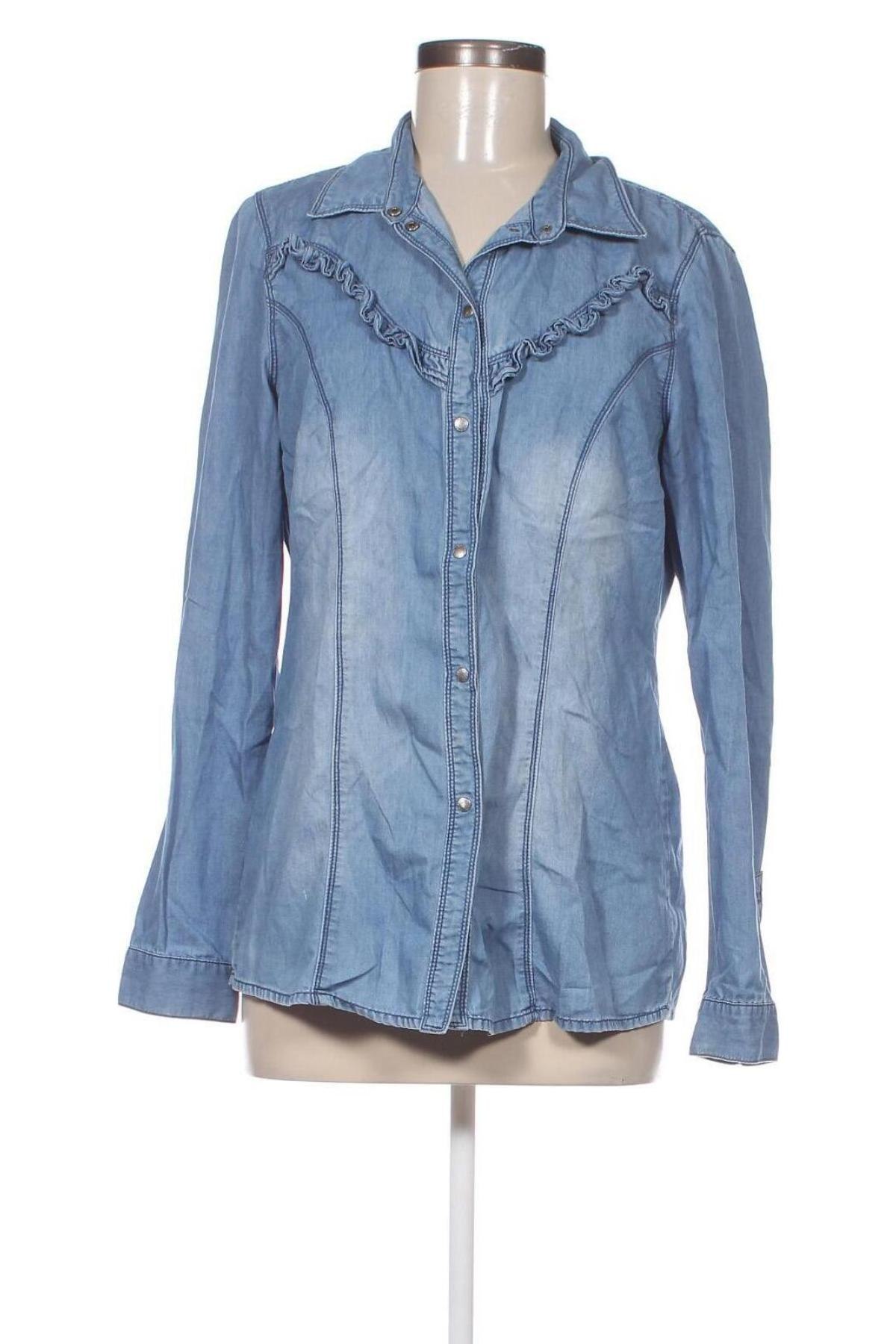 Γυναικείο πουκάμισο Vero Moda, Μέγεθος L, Χρώμα Μπλέ, Τιμή 11,69 €