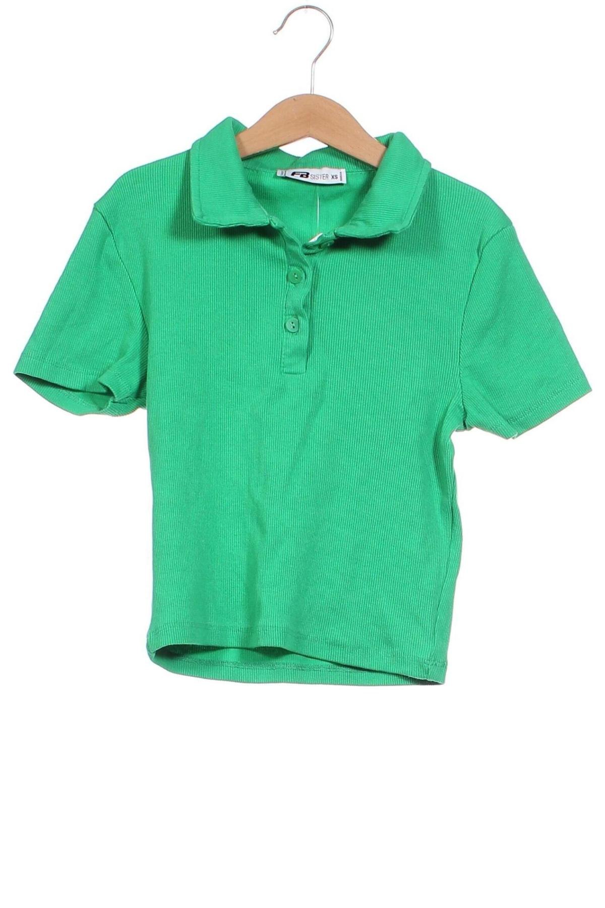 Γυναικείο t-shirt Fb Sister, Μέγεθος XS, Χρώμα Πράσινο, Τιμή 6,65 €