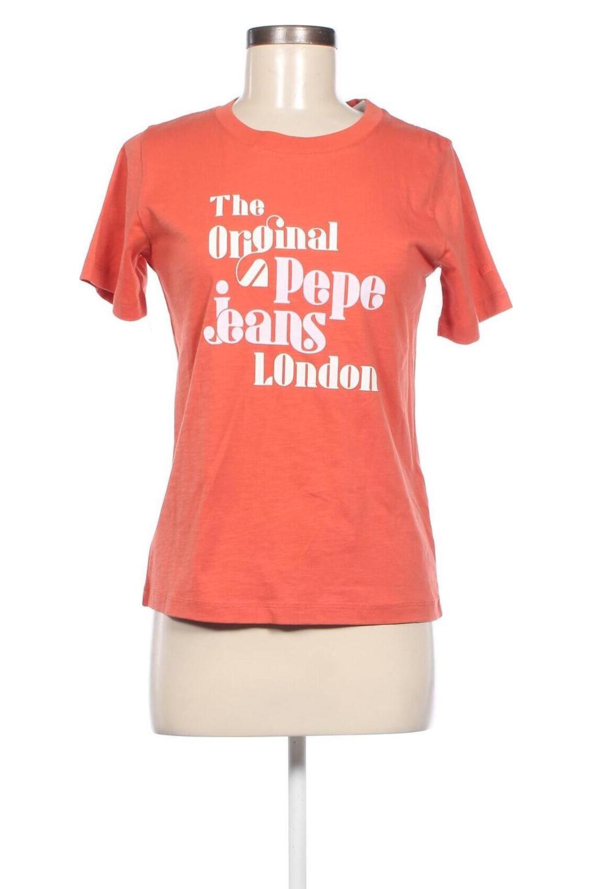 Γυναικείο t-shirt Pepe Jeans, Μέγεθος S, Χρώμα Πορτοκαλί, Τιμή 12,78 €