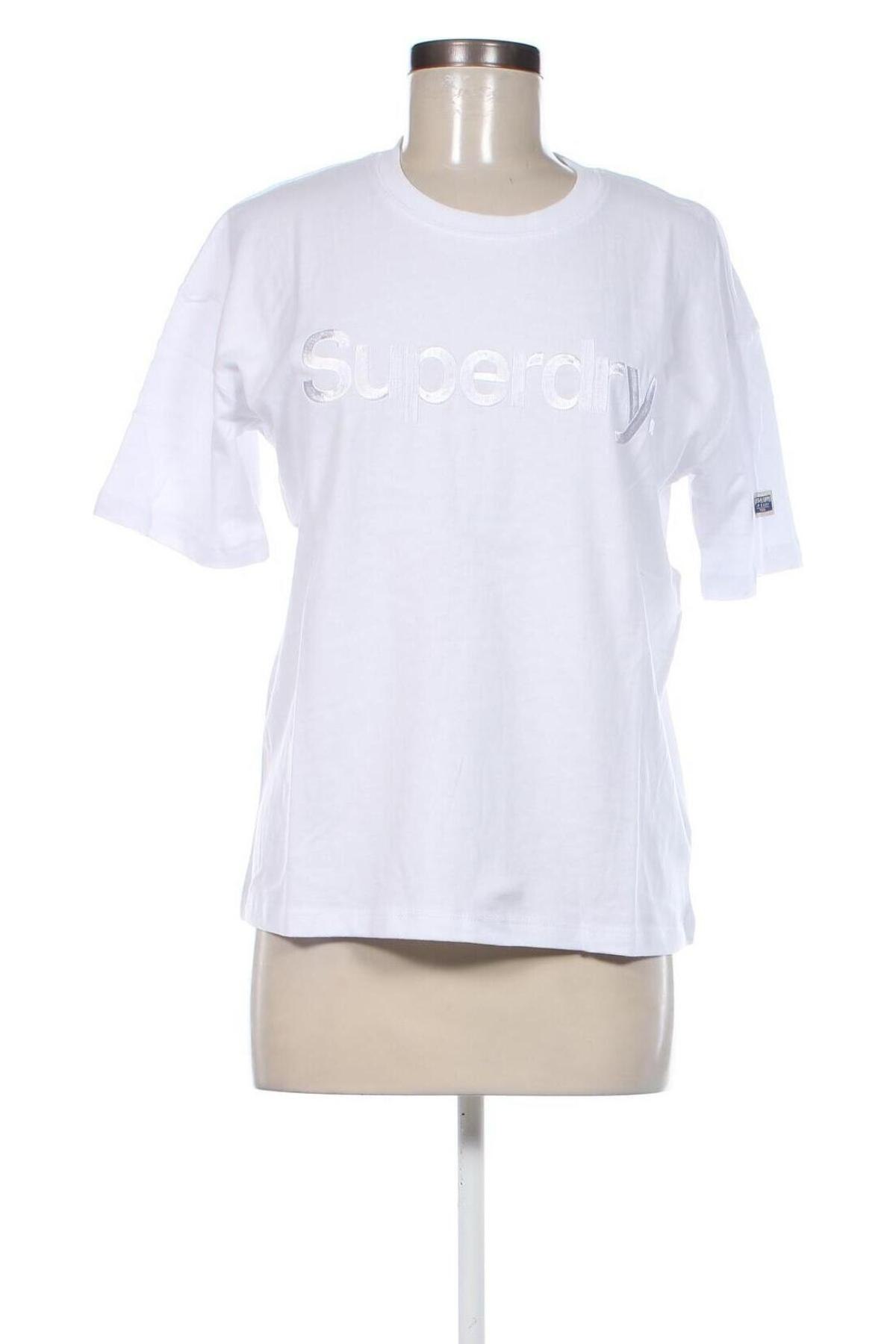 Γυναικείο t-shirt Superdry, Μέγεθος S, Χρώμα Λευκό, Τιμή 20,62 €