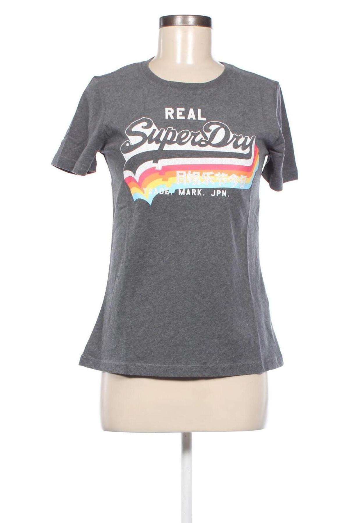 Γυναικείο t-shirt Superdry, Μέγεθος M, Χρώμα Γκρί, Τιμή 20,62 €