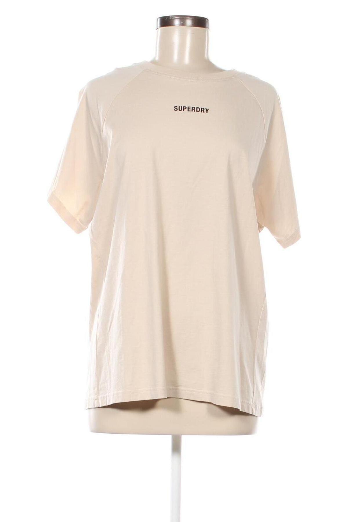 Γυναικείο t-shirt Superdry, Μέγεθος M, Χρώμα  Μπέζ, Τιμή 20,62 €