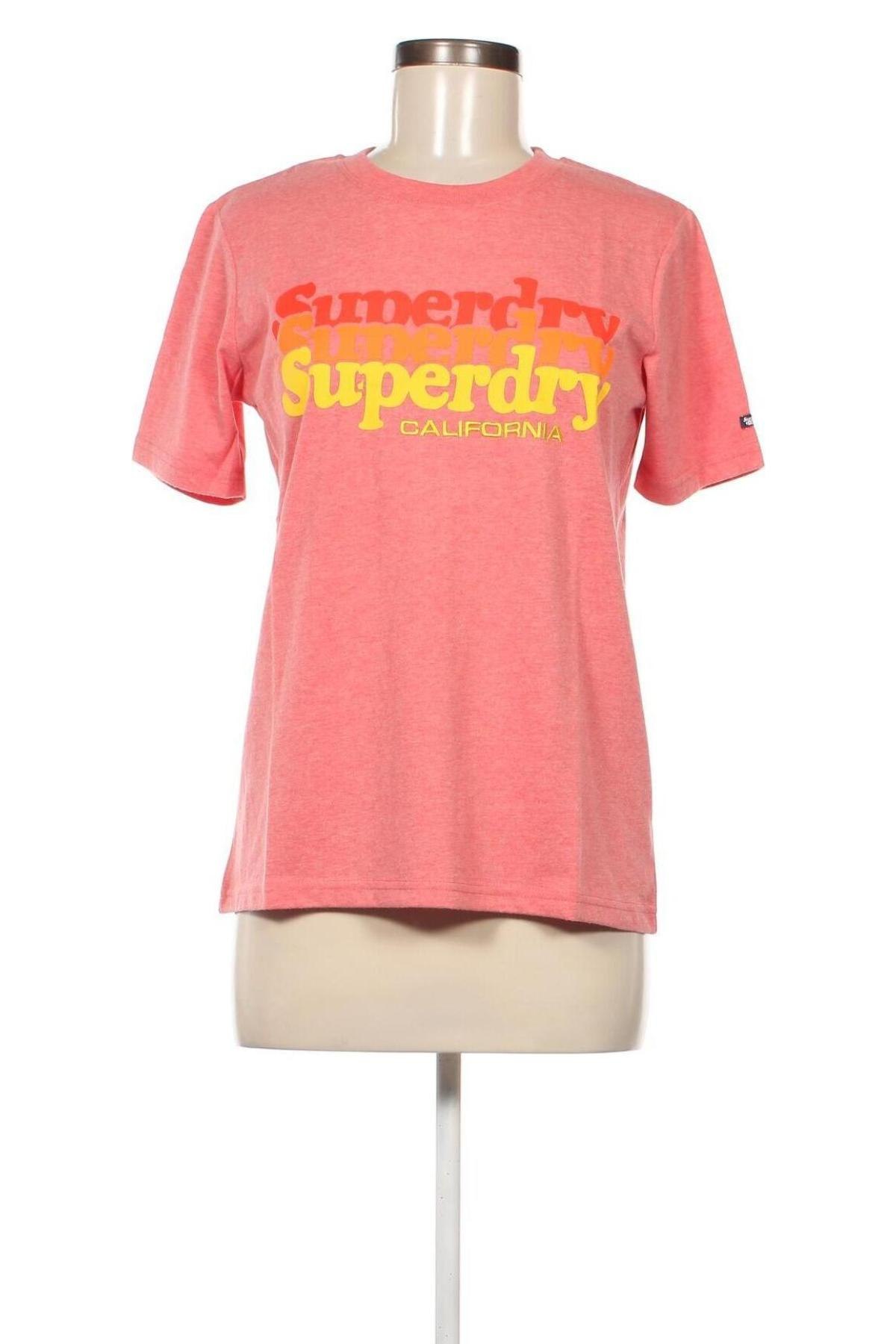 Γυναικείο t-shirt Superdry, Μέγεθος M, Χρώμα Ρόζ , Τιμή 20,62 €