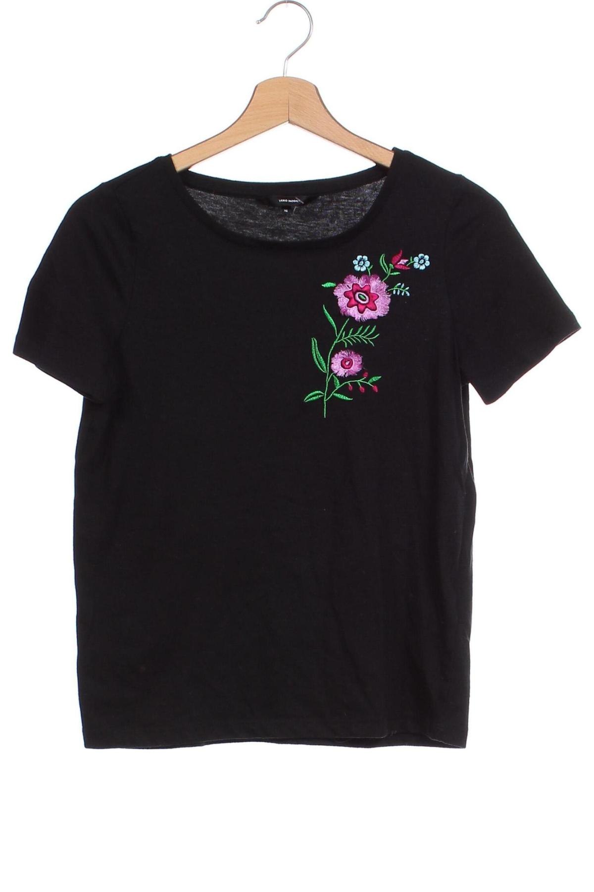 Γυναικείο t-shirt Vero Moda, Μέγεθος XS, Χρώμα Μαύρο, Τιμή 5,00 €
