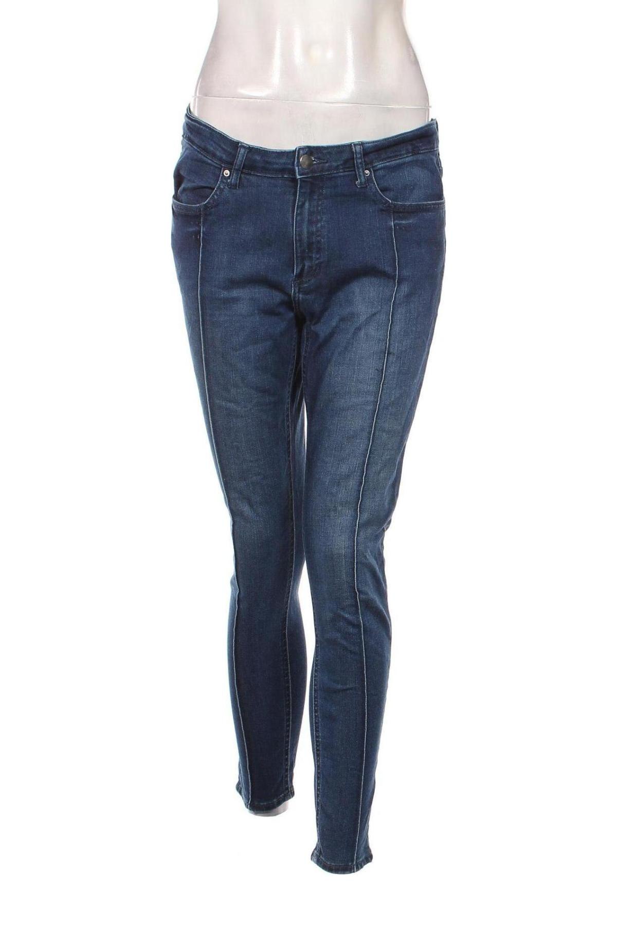 Damskie jeansy H&M Conscious Collection, Rozmiar M, Kolor Niebieski, Cena 18,55 zł