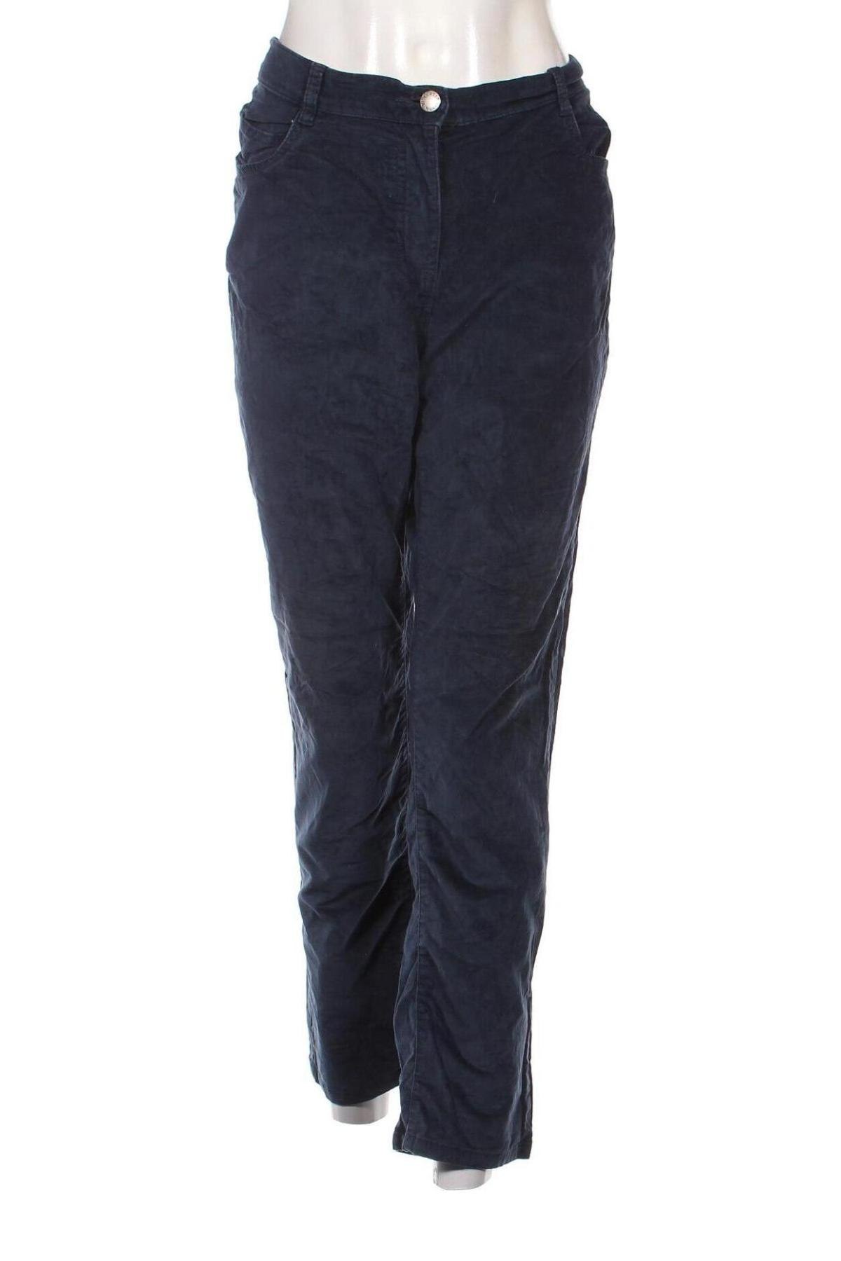 Pantaloni de velvet de femei Bexleys, Mărime L, Culoare Albastru, Preț 26,97 Lei