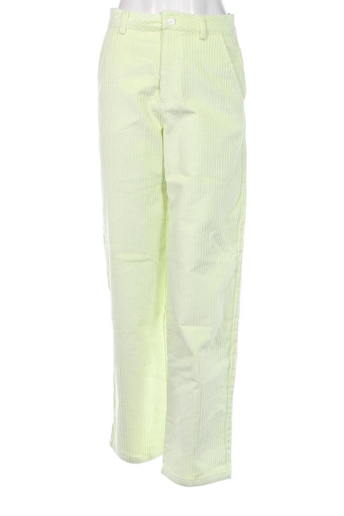 Pantaloni de velvet de femei Edited, Mărime S, Culoare Verde, Preț 61,18 Lei