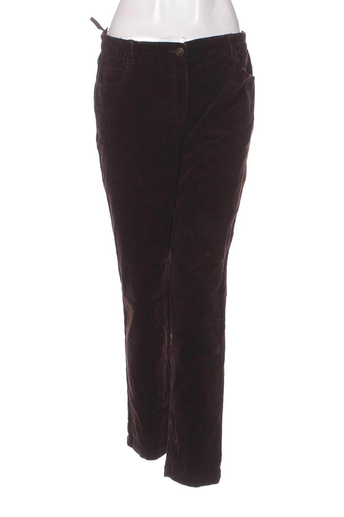 Pantaloni de velvet de femei John Baner, Mărime L, Culoare Maro, Preț 15,26 Lei