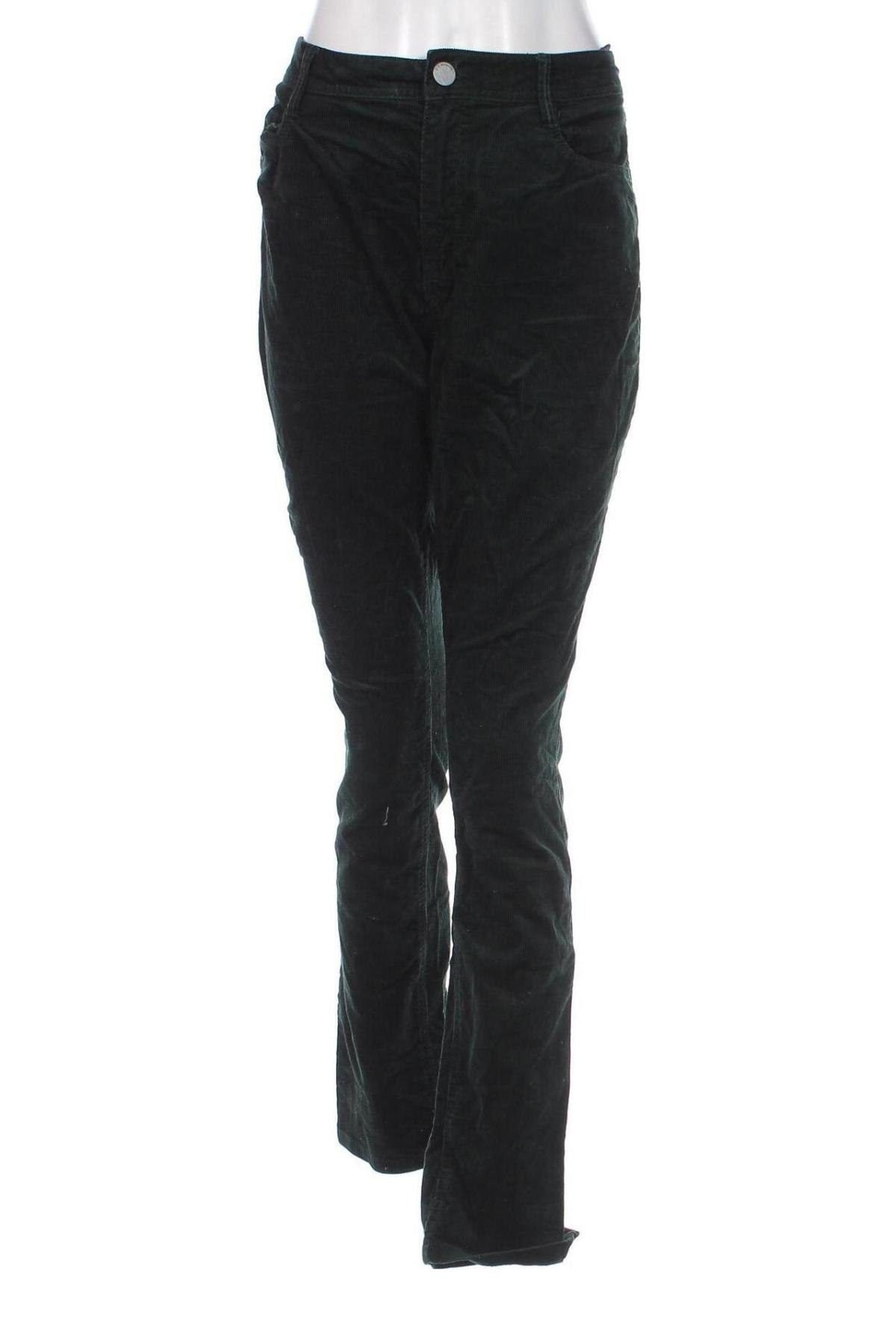 Pantaloni de velvet de femei Q/S by S.Oliver, Mărime XL, Culoare Verde, Preț 33,72 Lei