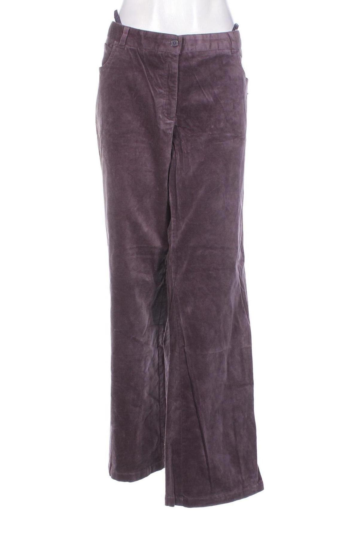 Pantaloni de velvet de femei W.O.B. World Of Basics, Mărime XXL, Culoare Mov, Preț 60,53 Lei