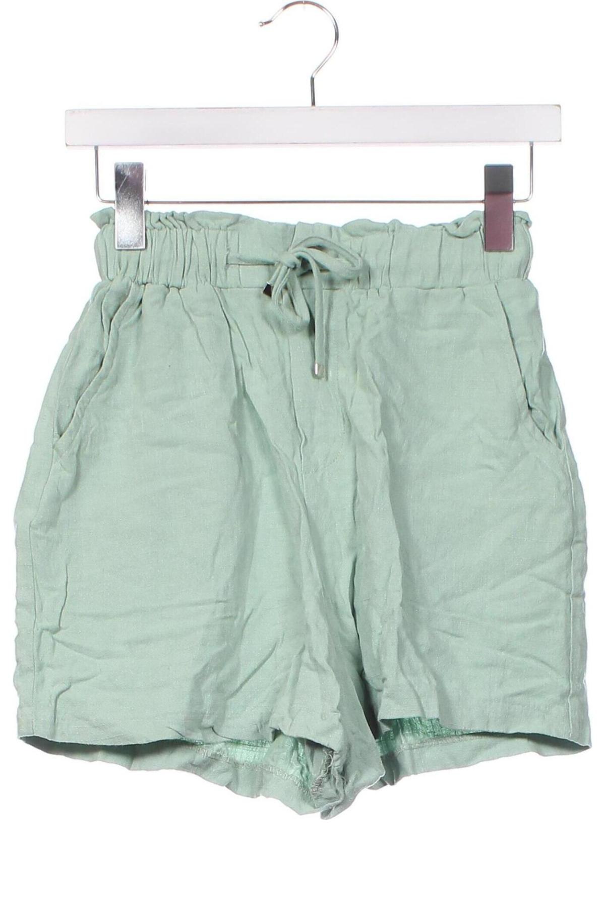 Pantaloni scurți de femei Stradivarius, Mărime XS, Culoare Verde, Preț 49,87 Lei