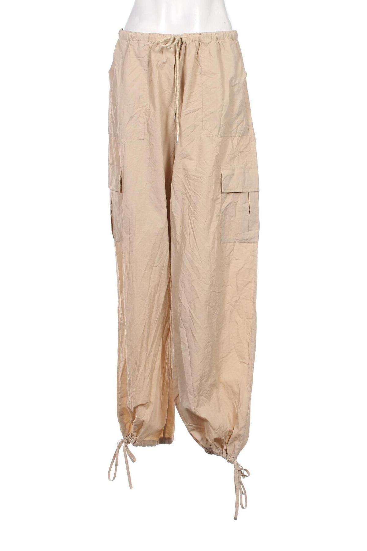 Pantaloni de femei Boohoo, Mărime L, Culoare Bej, Preț 151,32 Lei