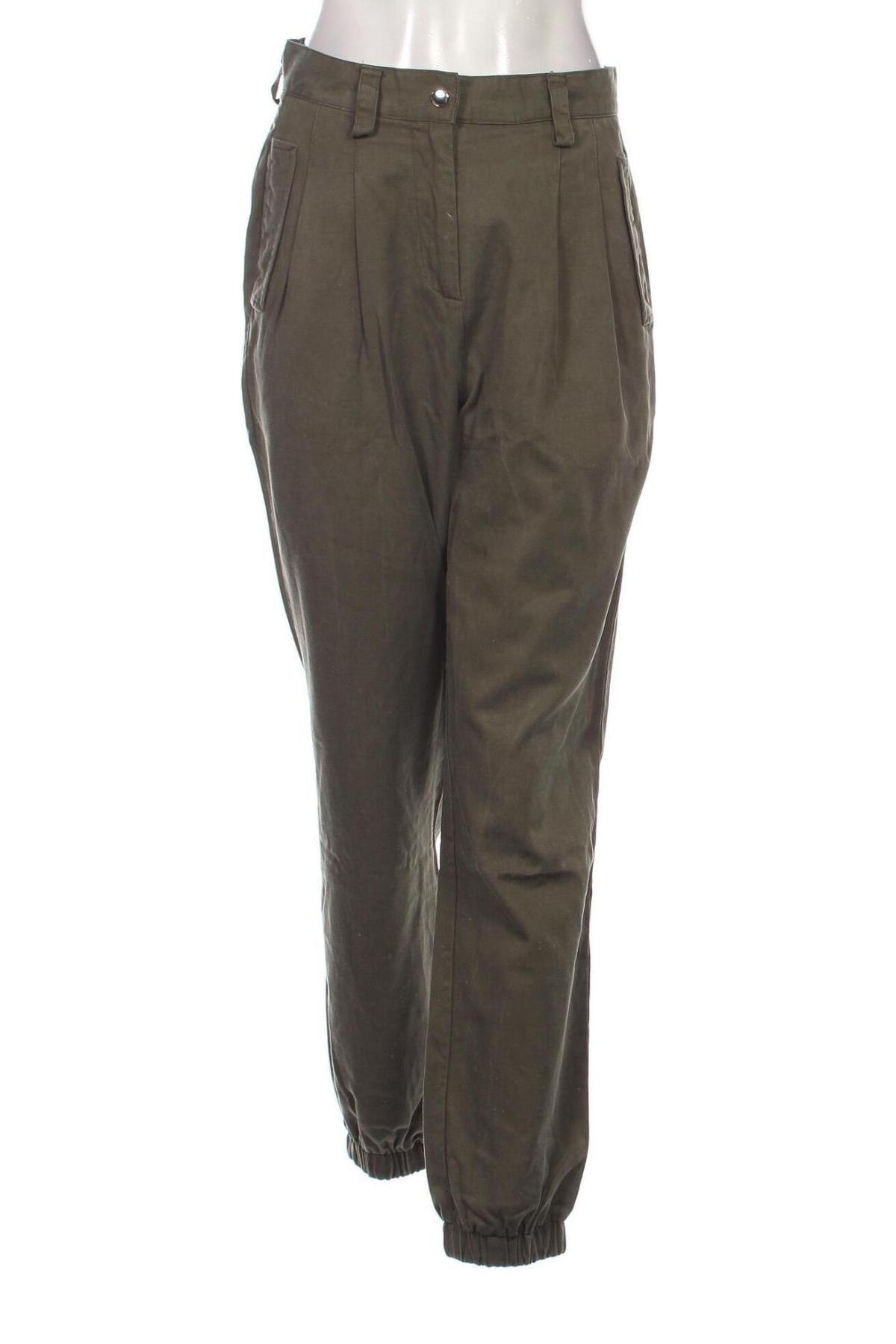 Pantaloni de femei Guido Maria Kretschmer for About You, Mărime M, Culoare Verde, Preț 45,89 Lei