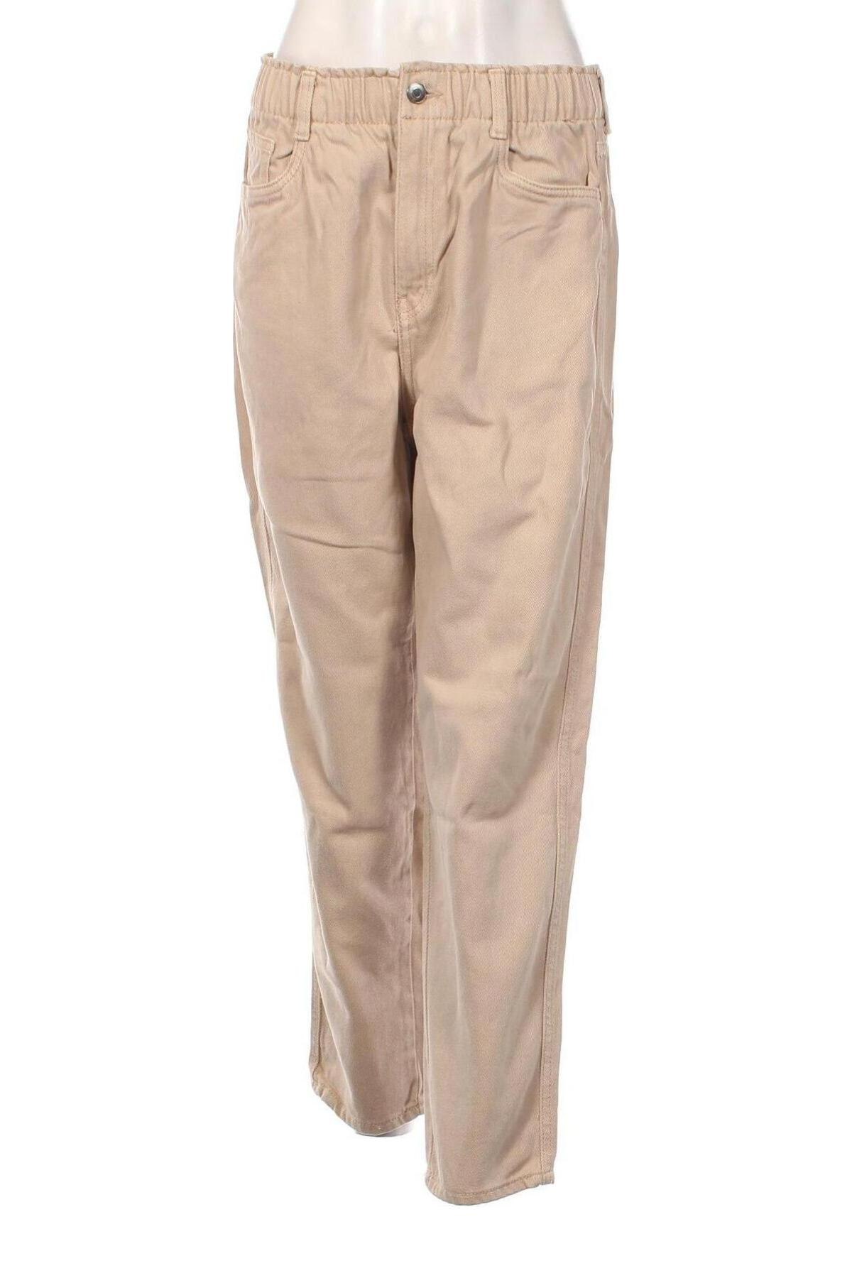 Дамски панталон H&M, Размер M, Цвят Бежов, Цена 14,08 лв.